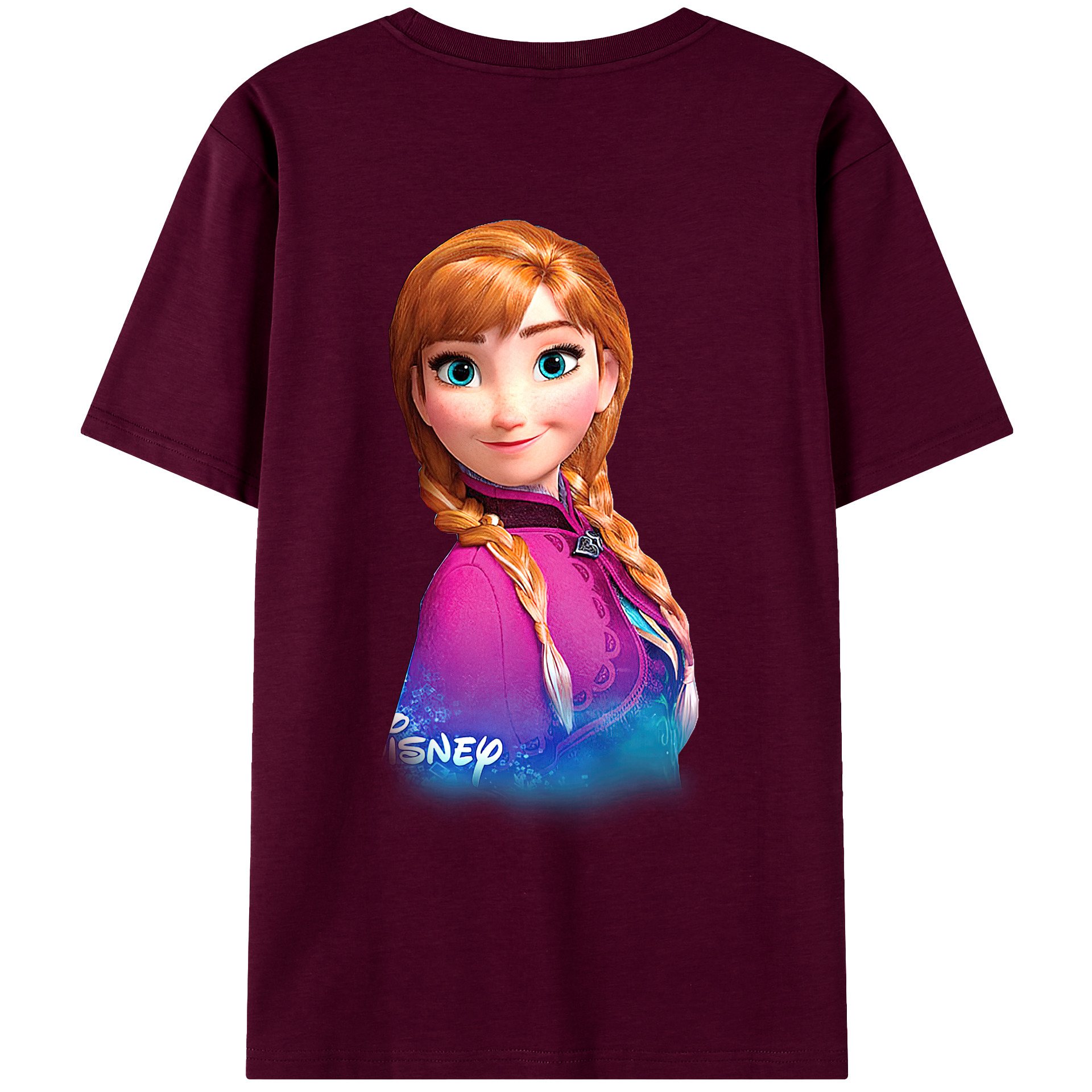 （画像用） アナと雪の女王 アンナ エルサ Frozen Anna Elsa レディース半袖Tシャツ(バックプリント)